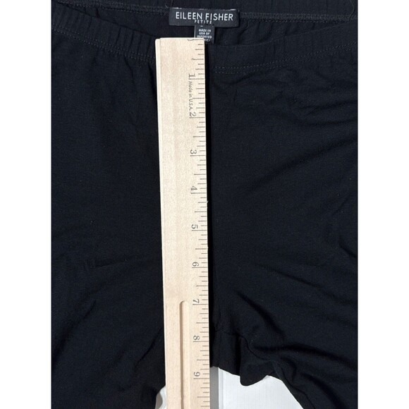 Eileen Fisher Viscose Spandex Black 24" Ankle Leggings USA Made Women's Size PS - Picture 7 of 7